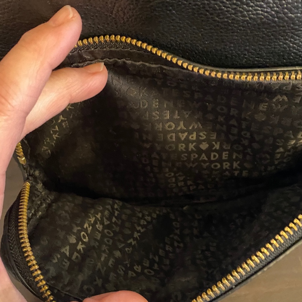 Authentic Kate Spade Black Pebbled Leather Backpack with Gold Hardware - Picture 7 of 8